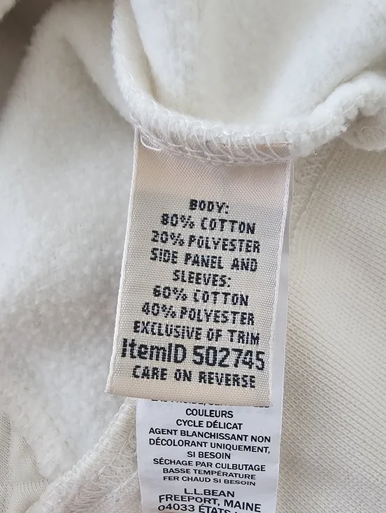 L.L.Bean Quilted Quarter Zip Pullover Cream Ivory Women’s Large Cozy Classic - Picture 8 of 10